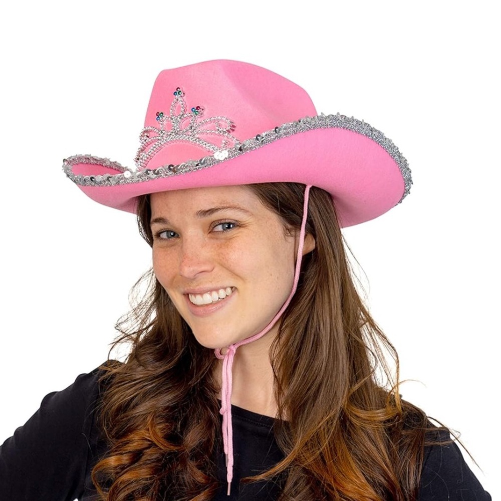 Pink sequin Cowboy hat